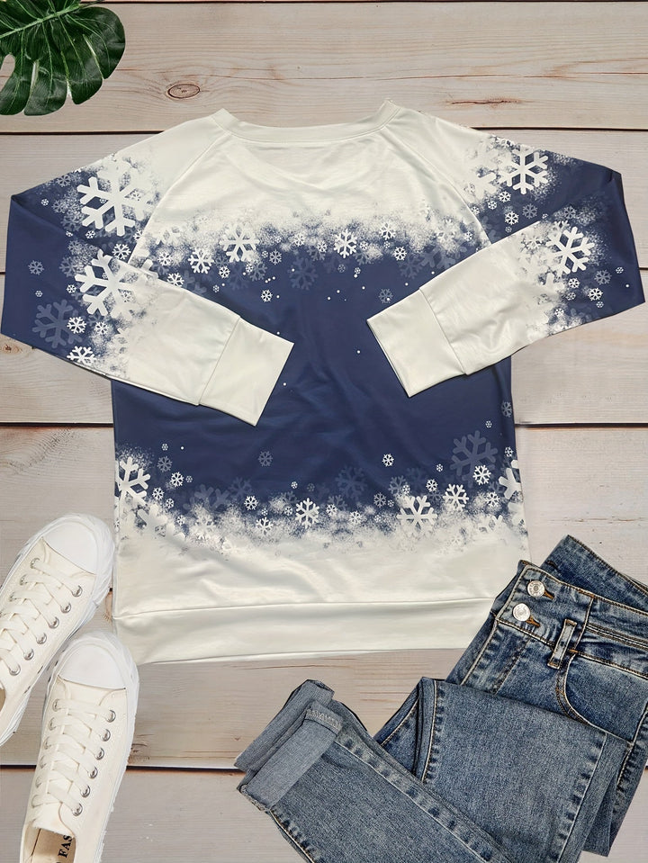Kitty | Casual kerstkattenprint sweatshirt