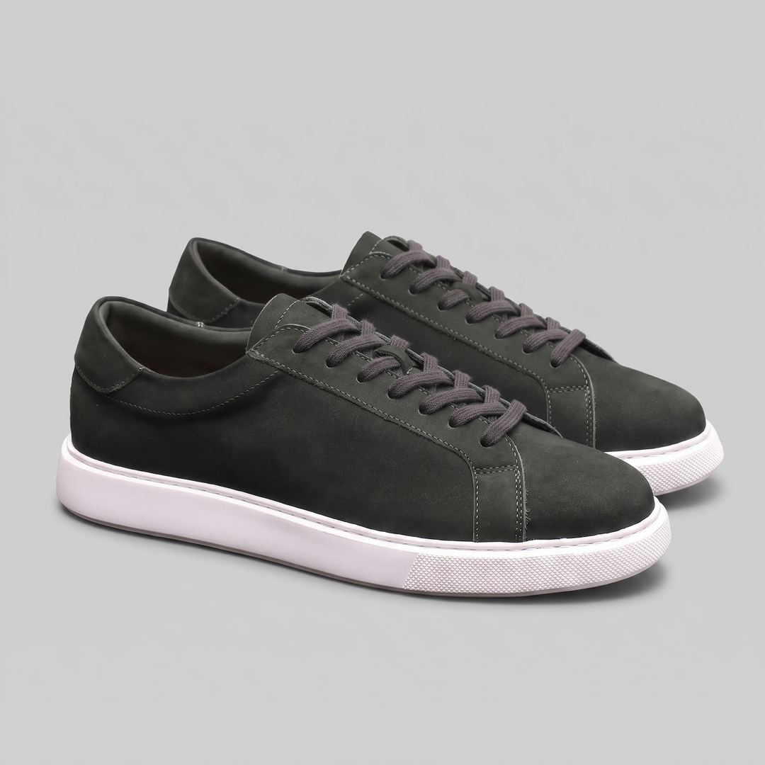 Lage Sneakers Heren Suede Grijs Casual