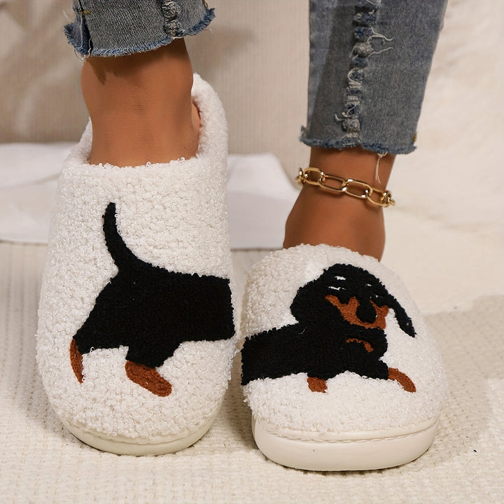 Lara | Gezellige unisex pantoffels met cartoon hond ontwerp