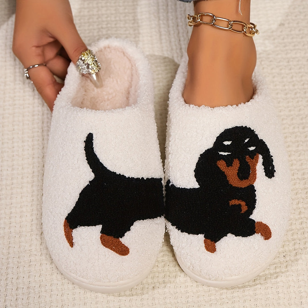 Lara | Gezellige unisex pantoffels met cartoon hond ontwerp