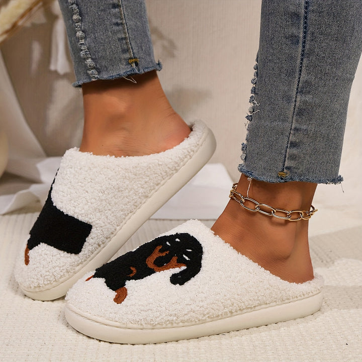 Lara | Gezellige unisex pantoffels met cartoon hond ontwerp