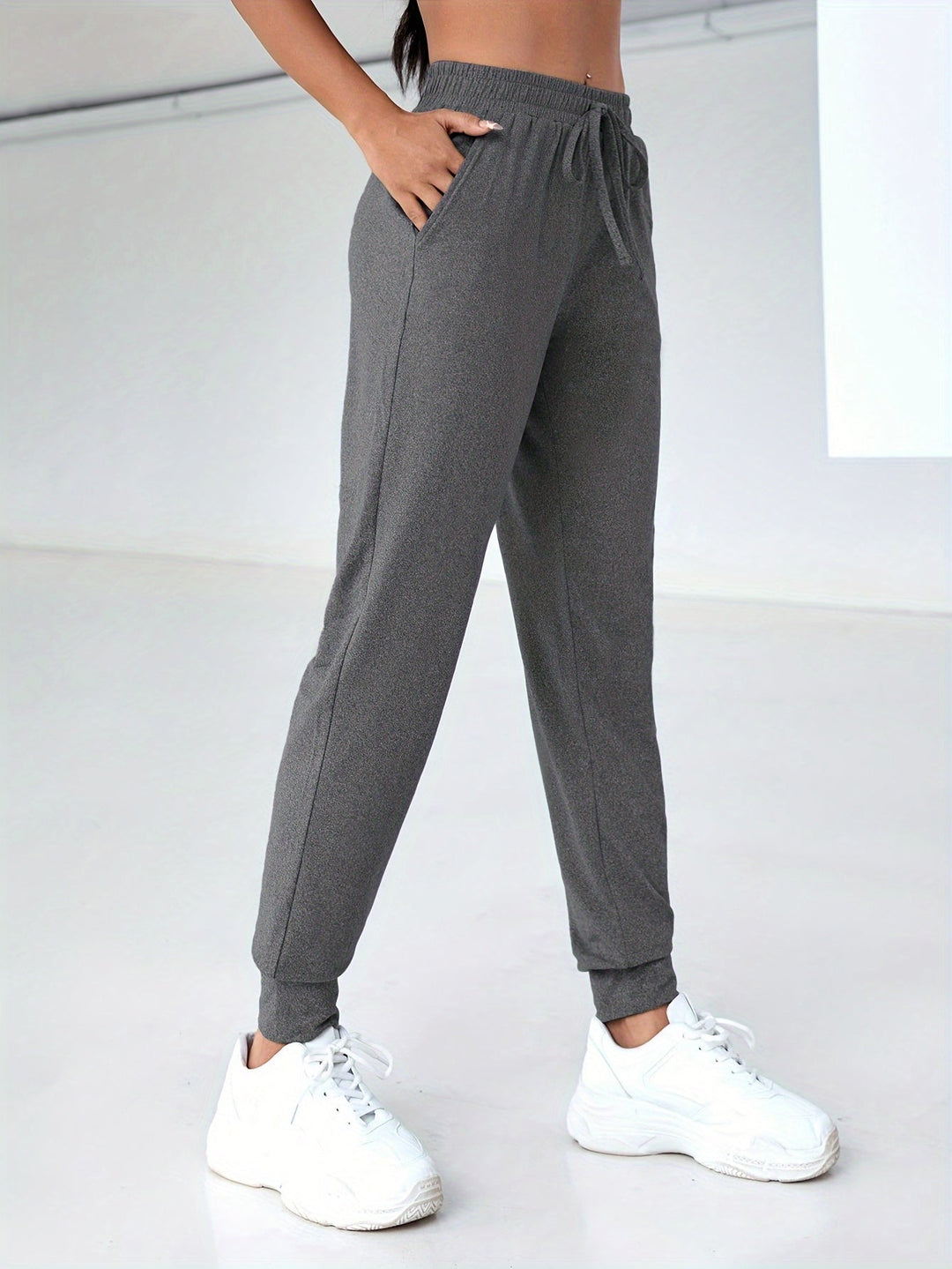 Lara | Casual sportbroek met hoge taille en zakken