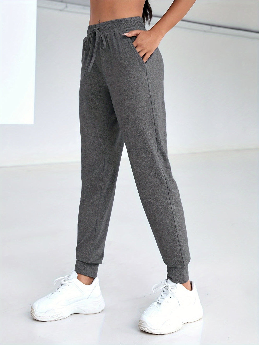 Lara | Casual sportbroek met hoge taille en zakken