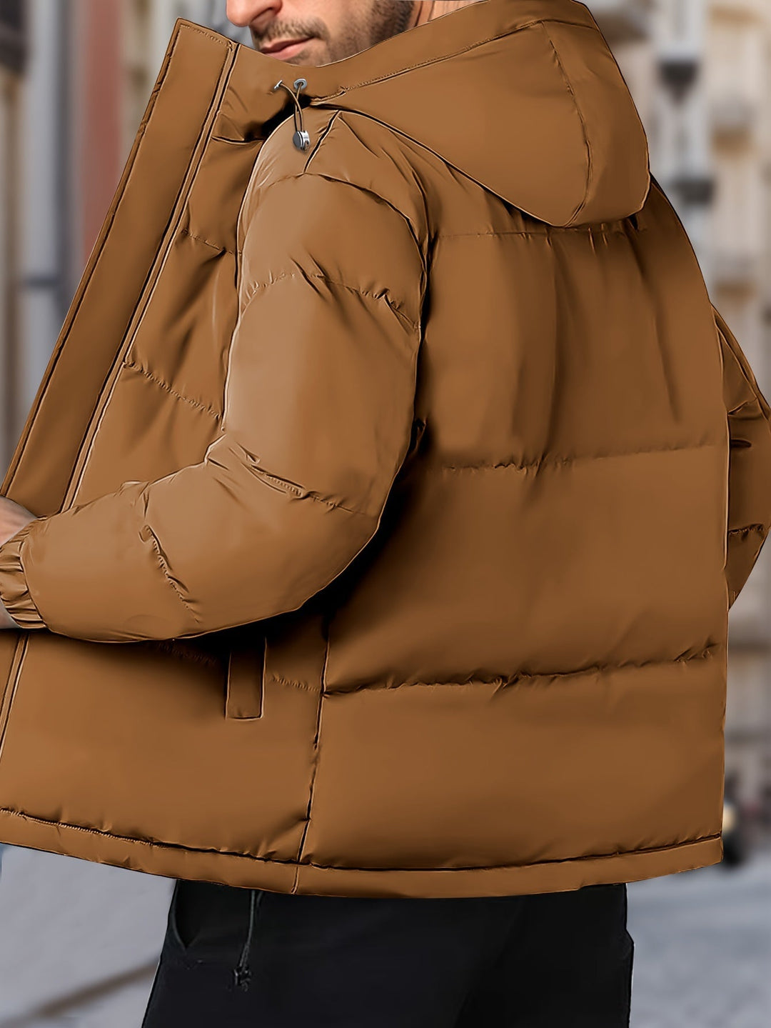 Lars | Warm winddicht heren winterjack met capuchon