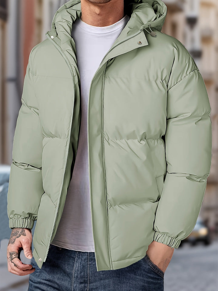 Lars | Warm winddicht heren winterjack met capuchon