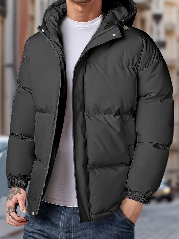 Lars | Warm winddicht heren winterjack met capuchon