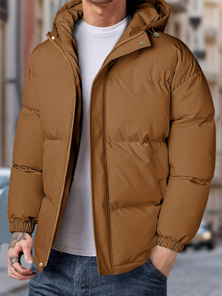 Lars | Warm winddicht heren winterjack met capuchon