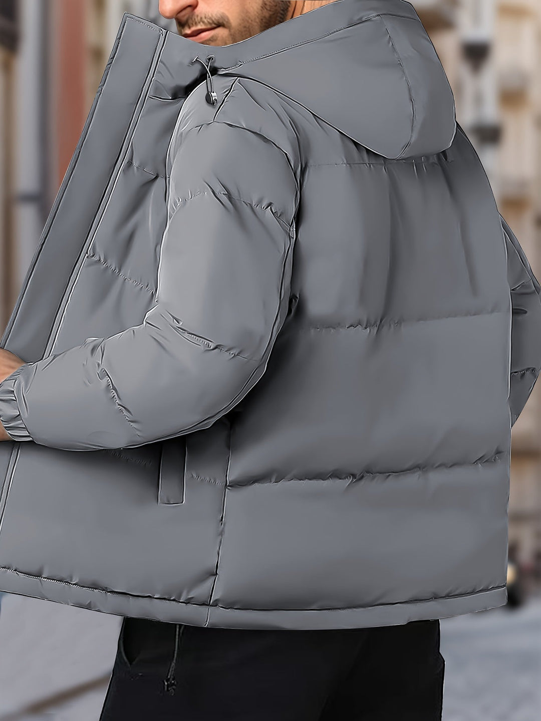 Lars | Warm winddicht heren winterjack met capuchon