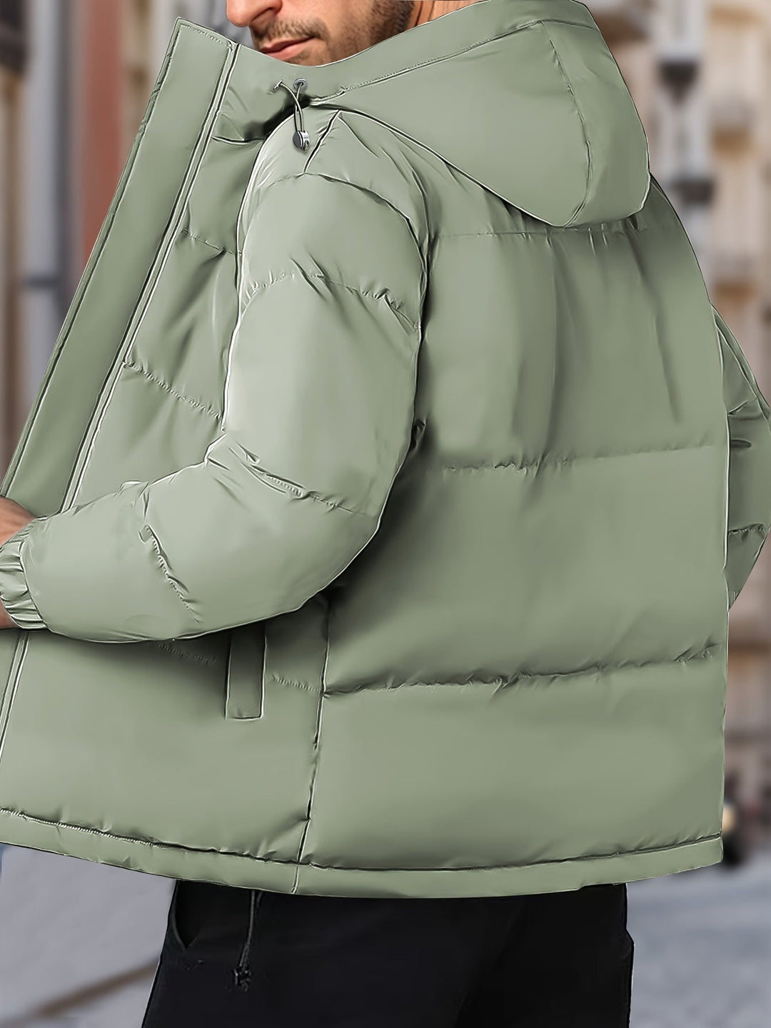 Lars | Warm winddicht heren winterjack met capuchon