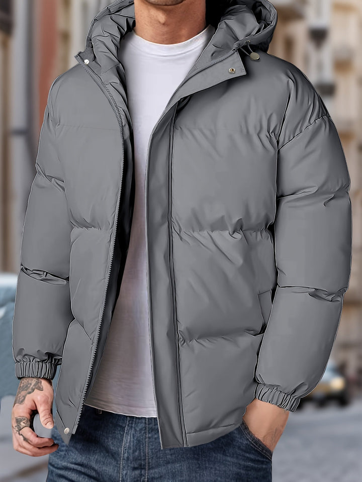 Lars | Warm winddicht heren winterjack met capuchon