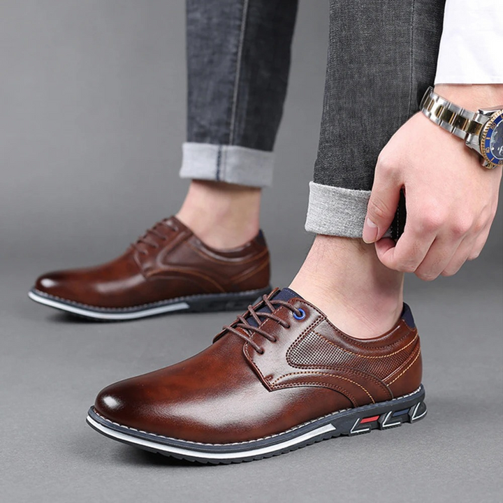 Pim | Leer geklede schoenen