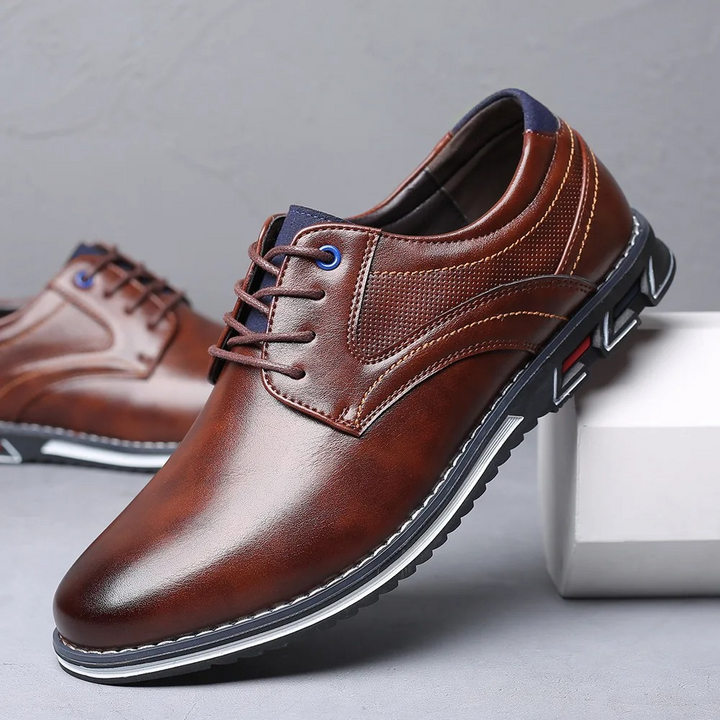 Pim | Leer geklede schoenen