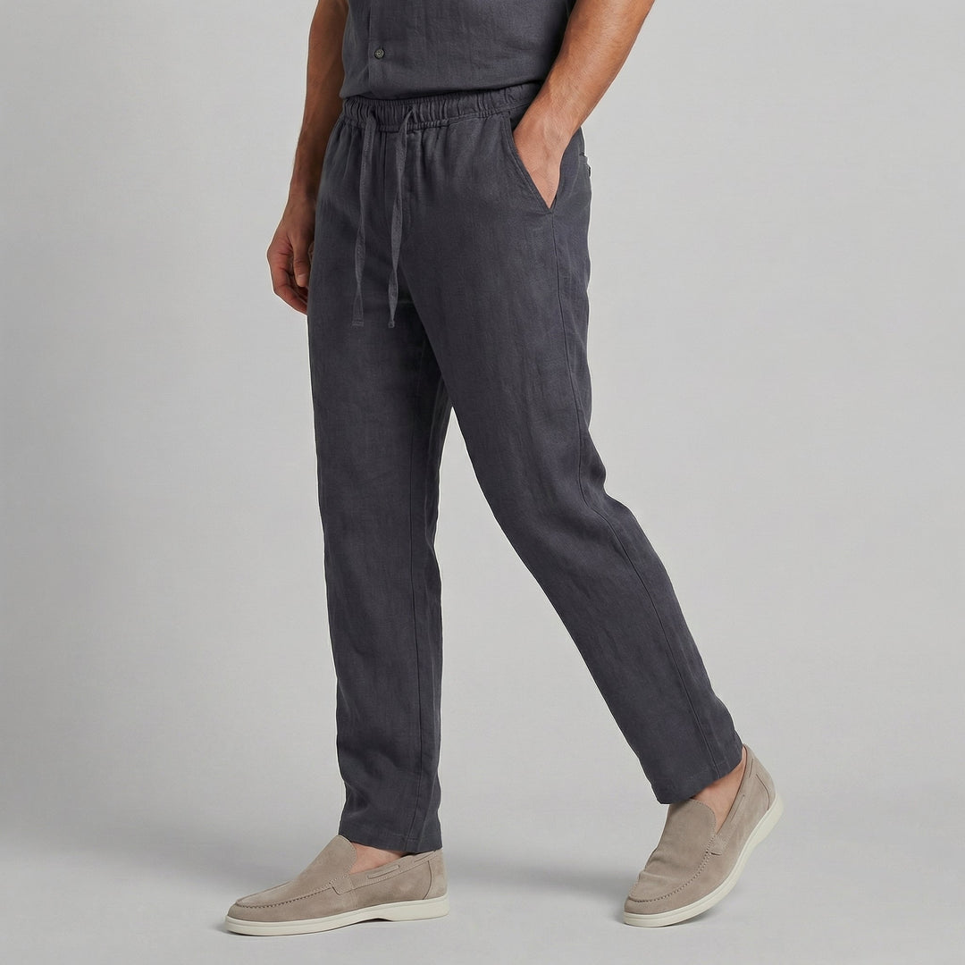 Linnen Broek Heren Wide Leg Casual Zomer