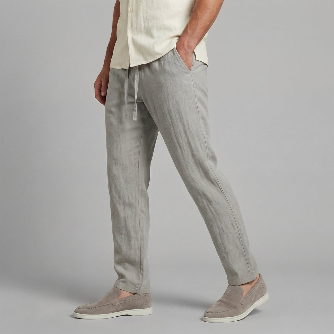 Linnen Broek Heren Wide Leg Casual Zomer