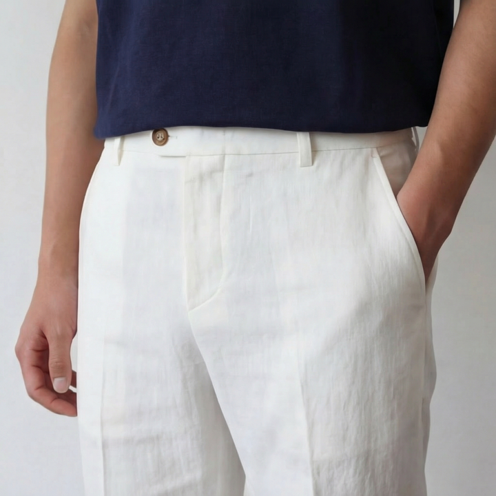 Linnen Broek Heren Zomer Casual Formeel