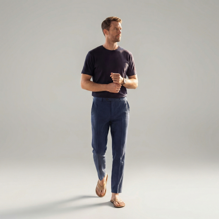 Linnen Broek Heren Zomer Casual Formeel
