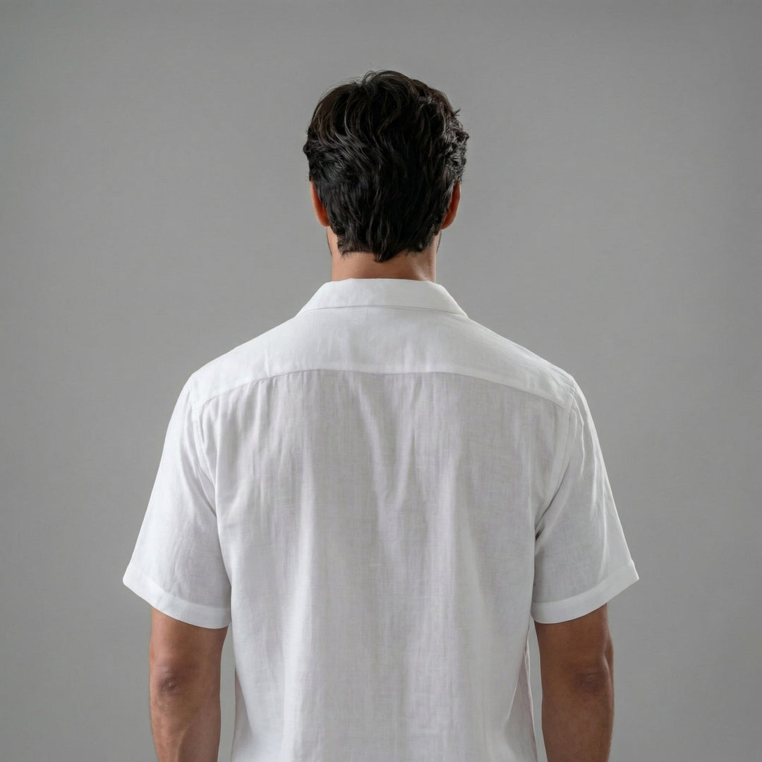 Linnen Set Heren Korte Mouwen Zomer Casual