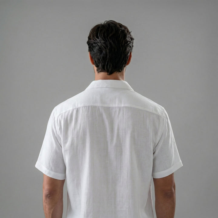 Linnen Set Heren Korte Mouwen Zomer Casual