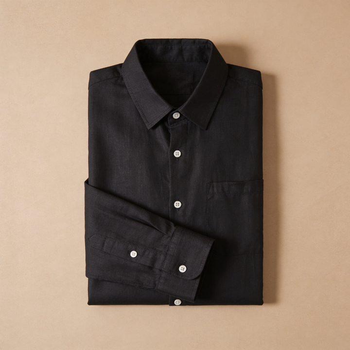 Linnen Shirt Heren Lange Mouwen Casual Zomer