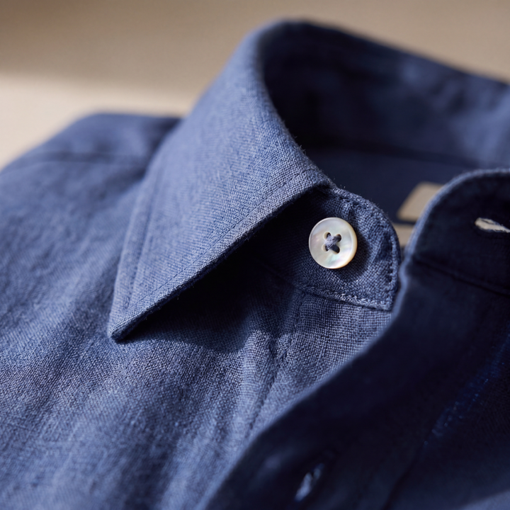 Linnen Shirt Heren Lange Mouwen Casual Zomer