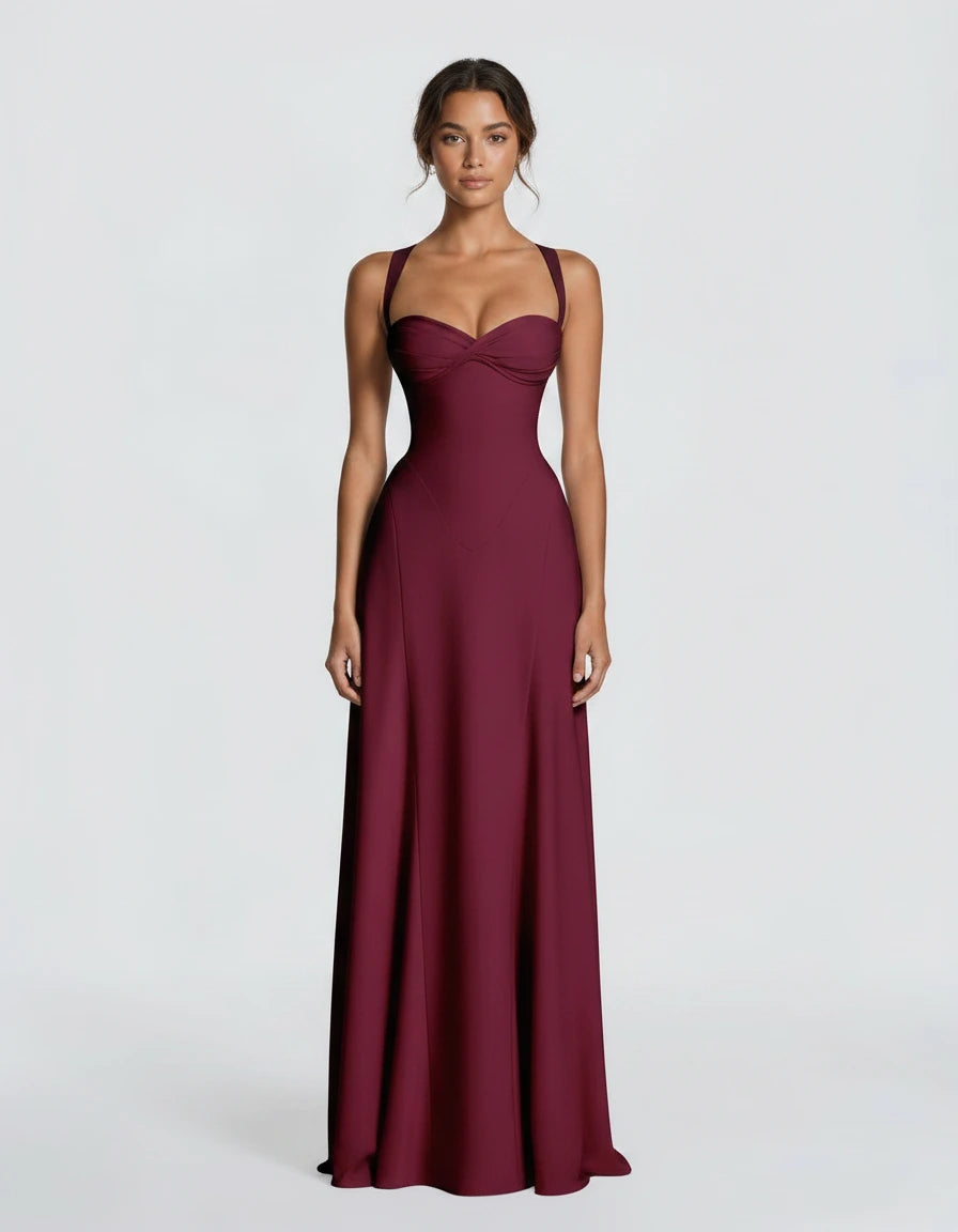 Liquid Satin Jurk Dames Elegant Avondjurk