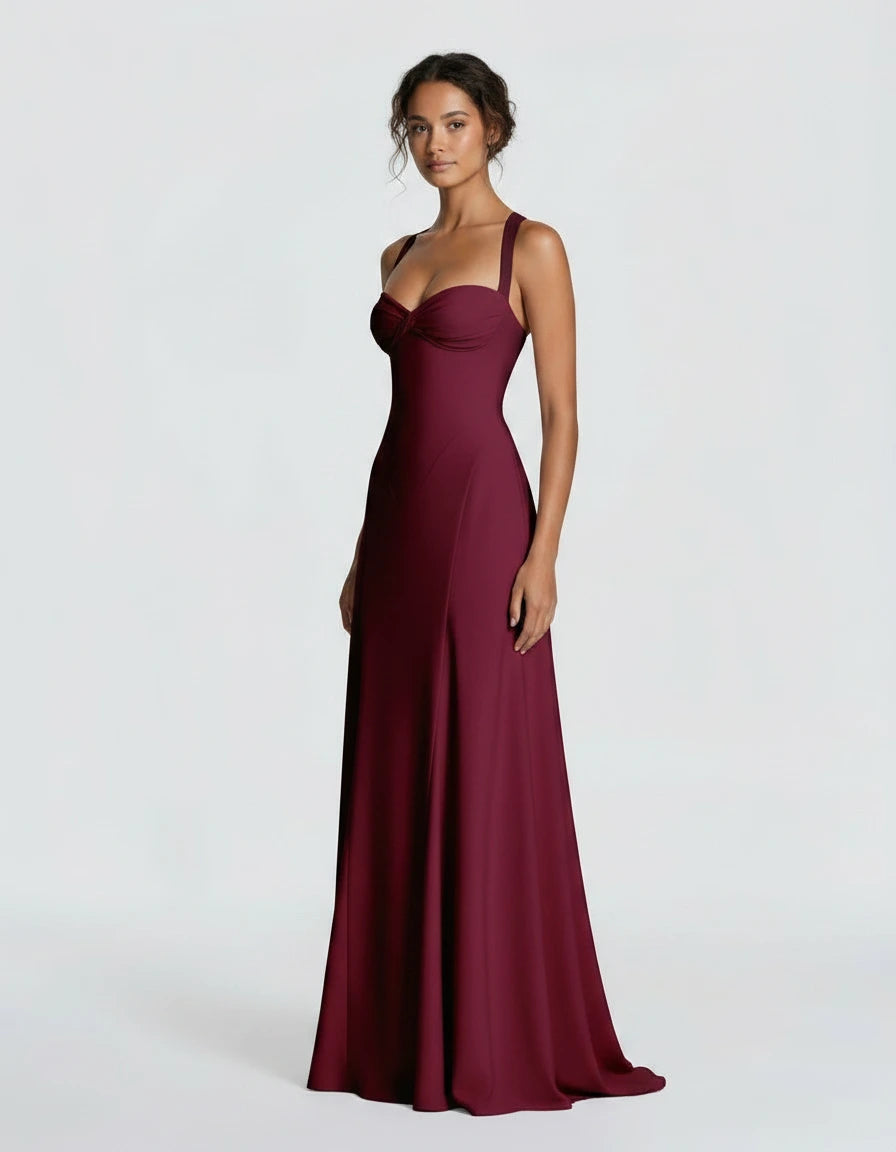 Liquid Satin Jurk Dames Elegant Avondjurk