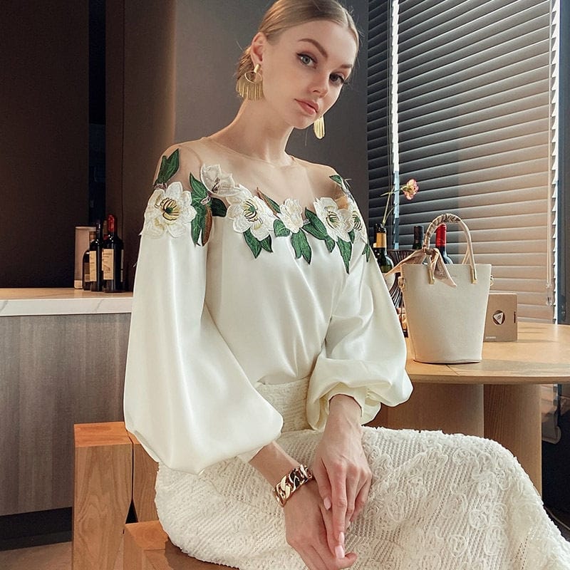 Lorenza | Bloemenpatroon Blouse