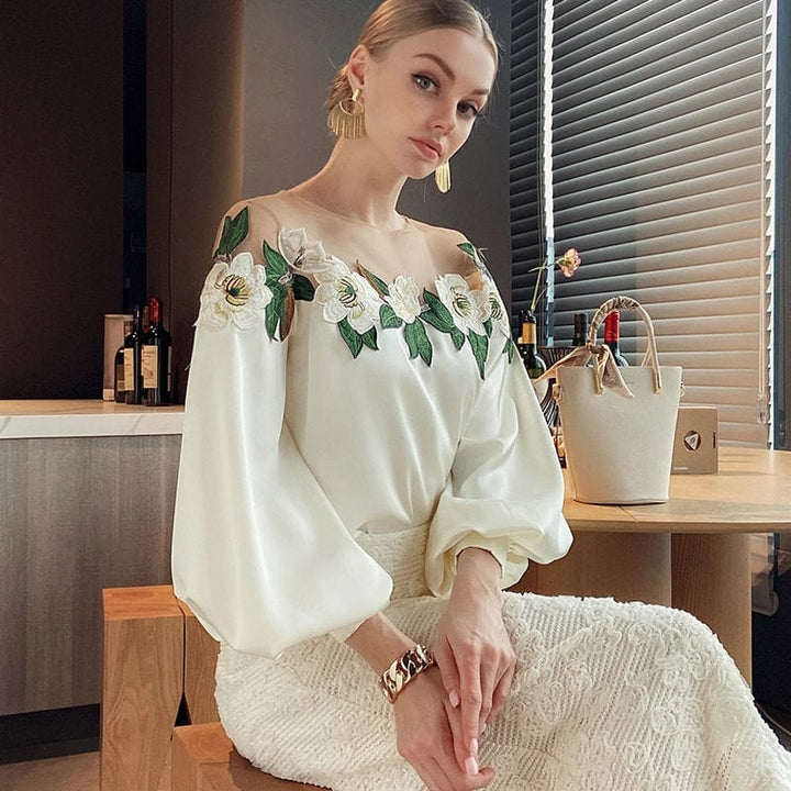 Lorenza | Bloemenpatroon Blouse