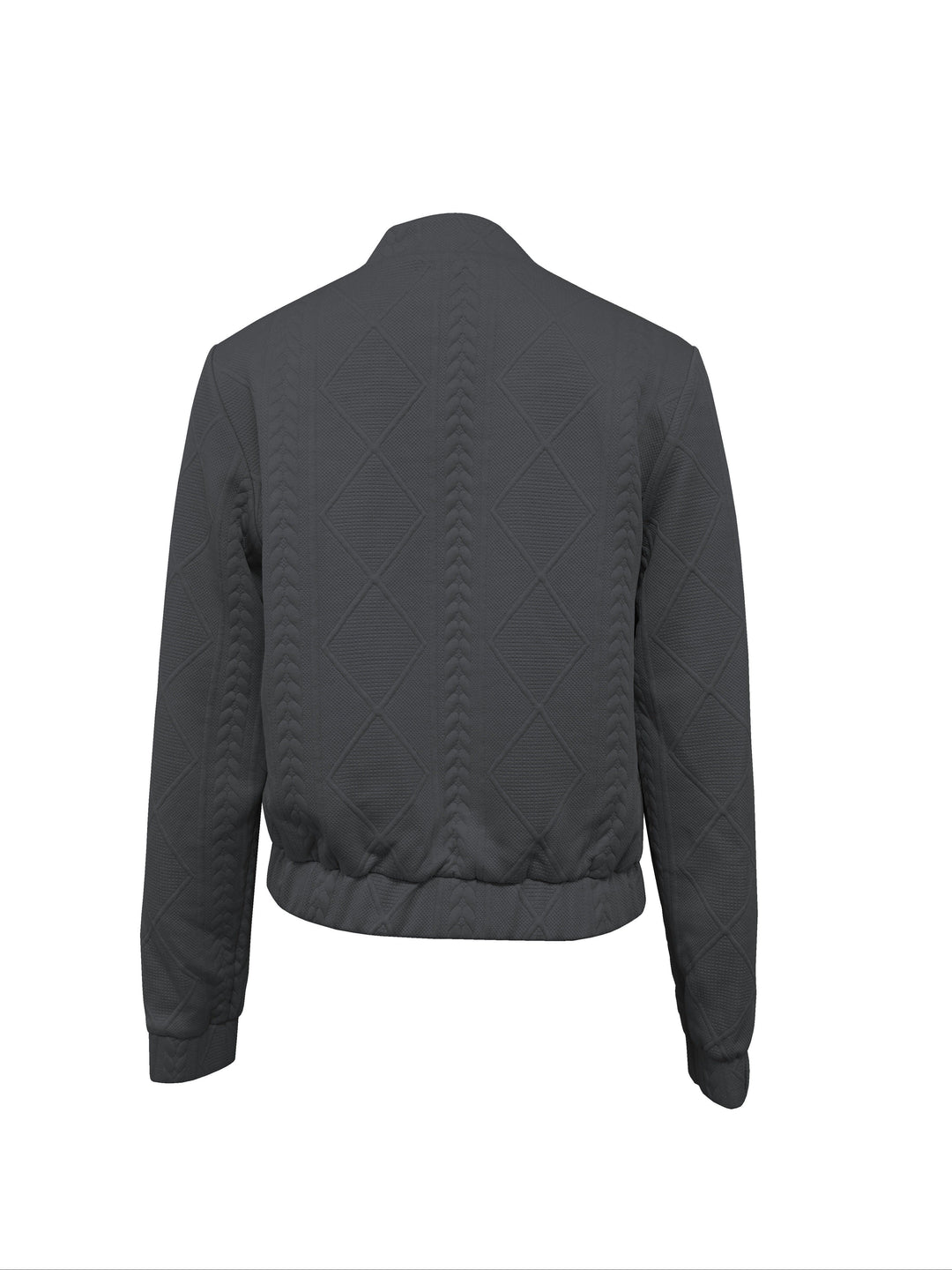 Lotte | Casual bomberjack met effen textuur