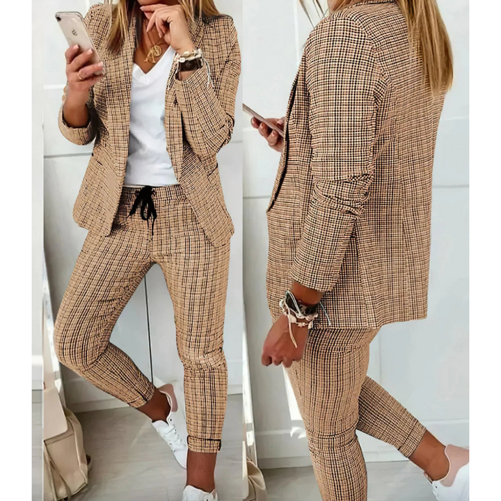 Lotte | Damespak met lange blazer en broek