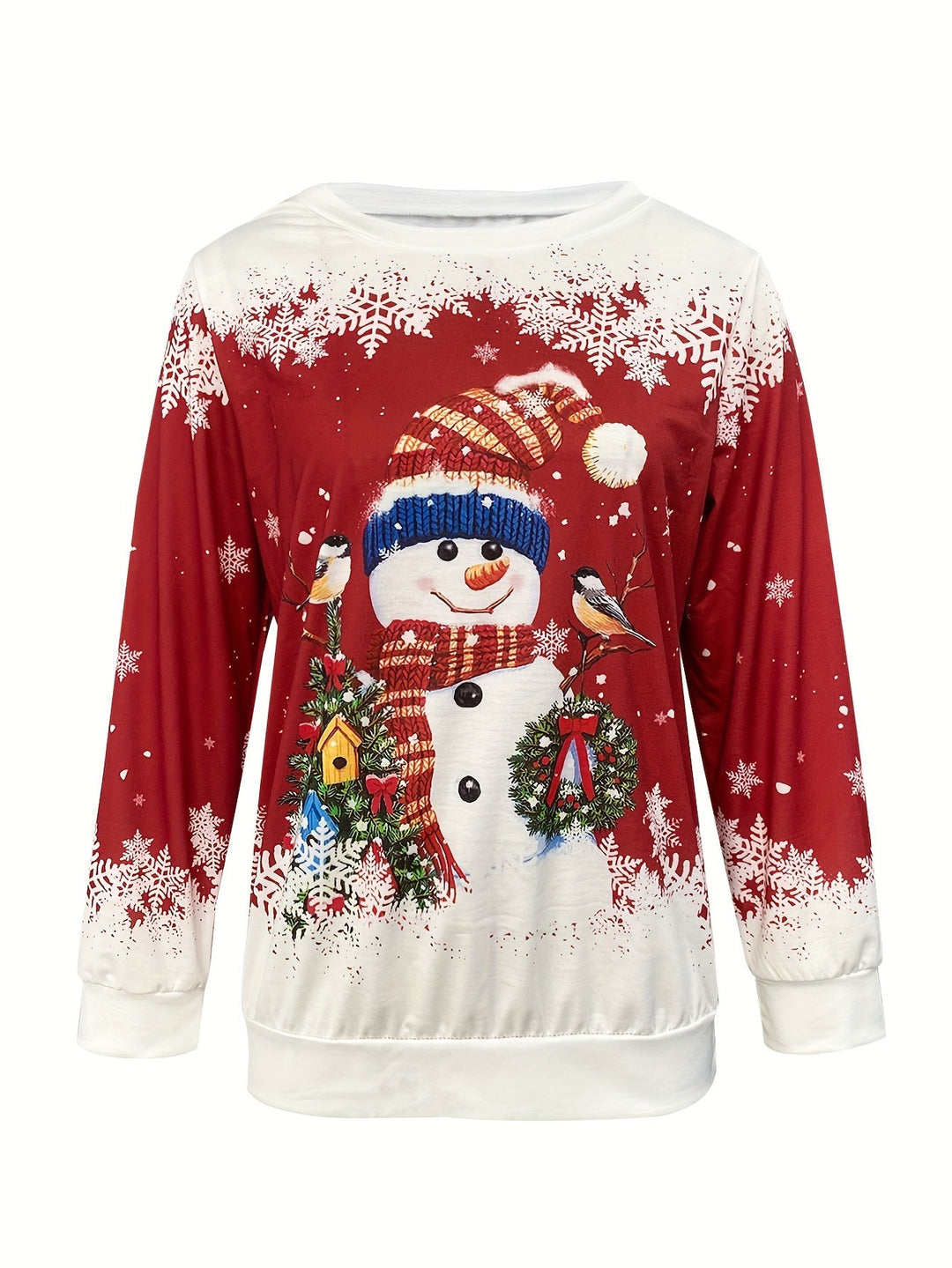 Lotte | Feestelijk kerstmanprint dames sweatshirt