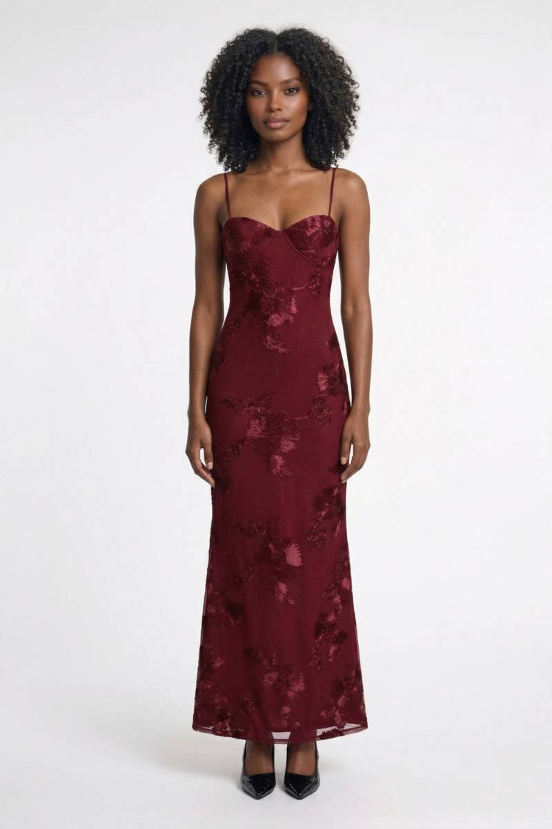 Maxi Jurk Dames - Elegant Bustier met Spaghetti Bandjes | Getailleerd