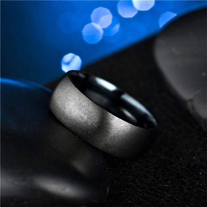 Milan | Luxe matte zwarte herenring