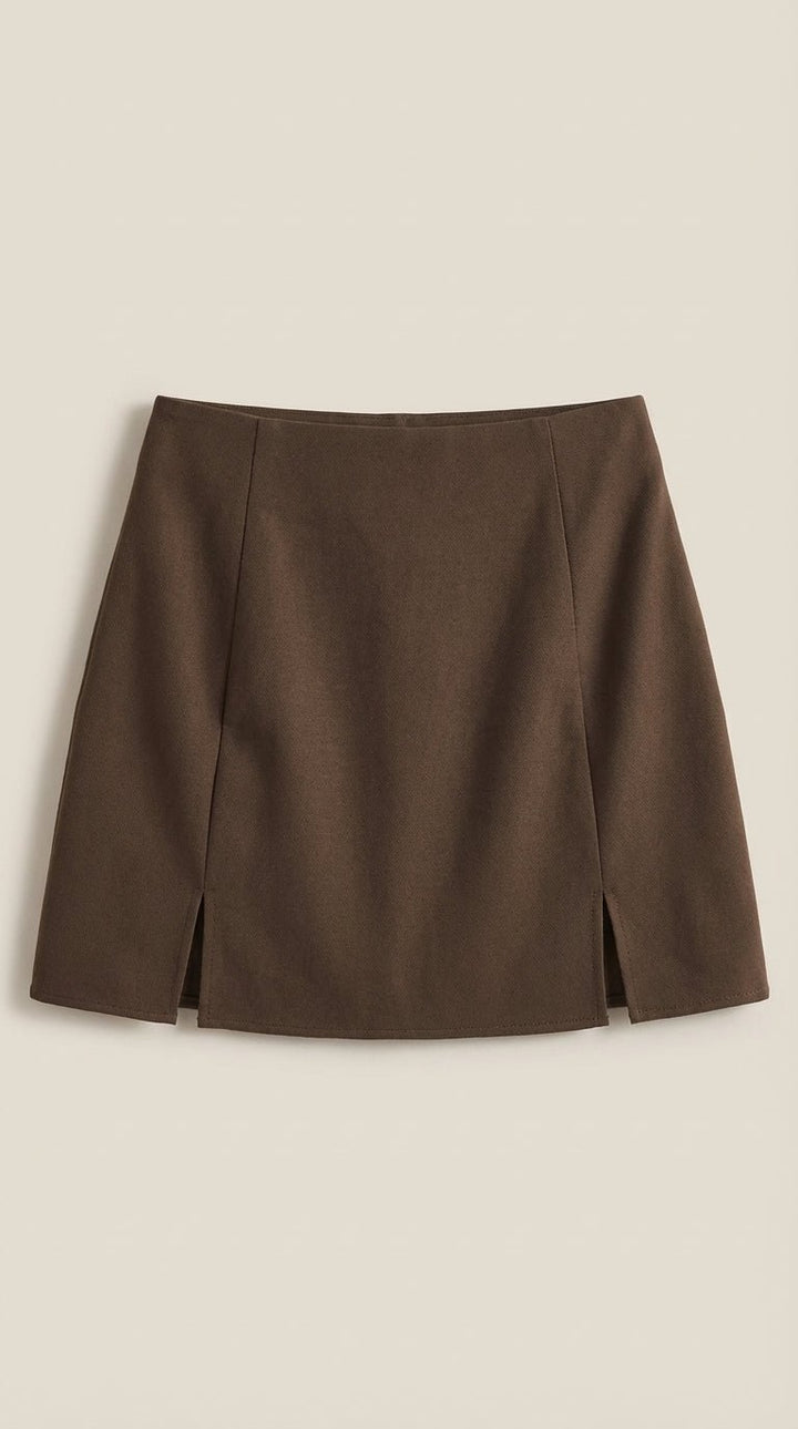 Minirock Dames High Waist Zijspleet Zomer Casual