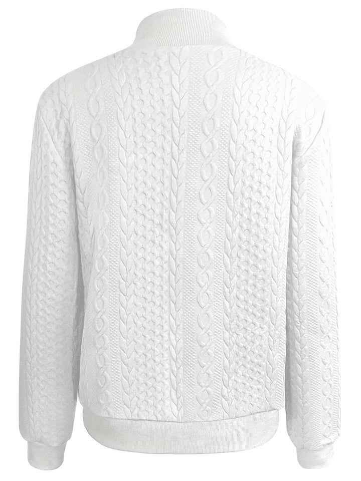 Nina | Casual bomberjack met textuur en ritssluiting
