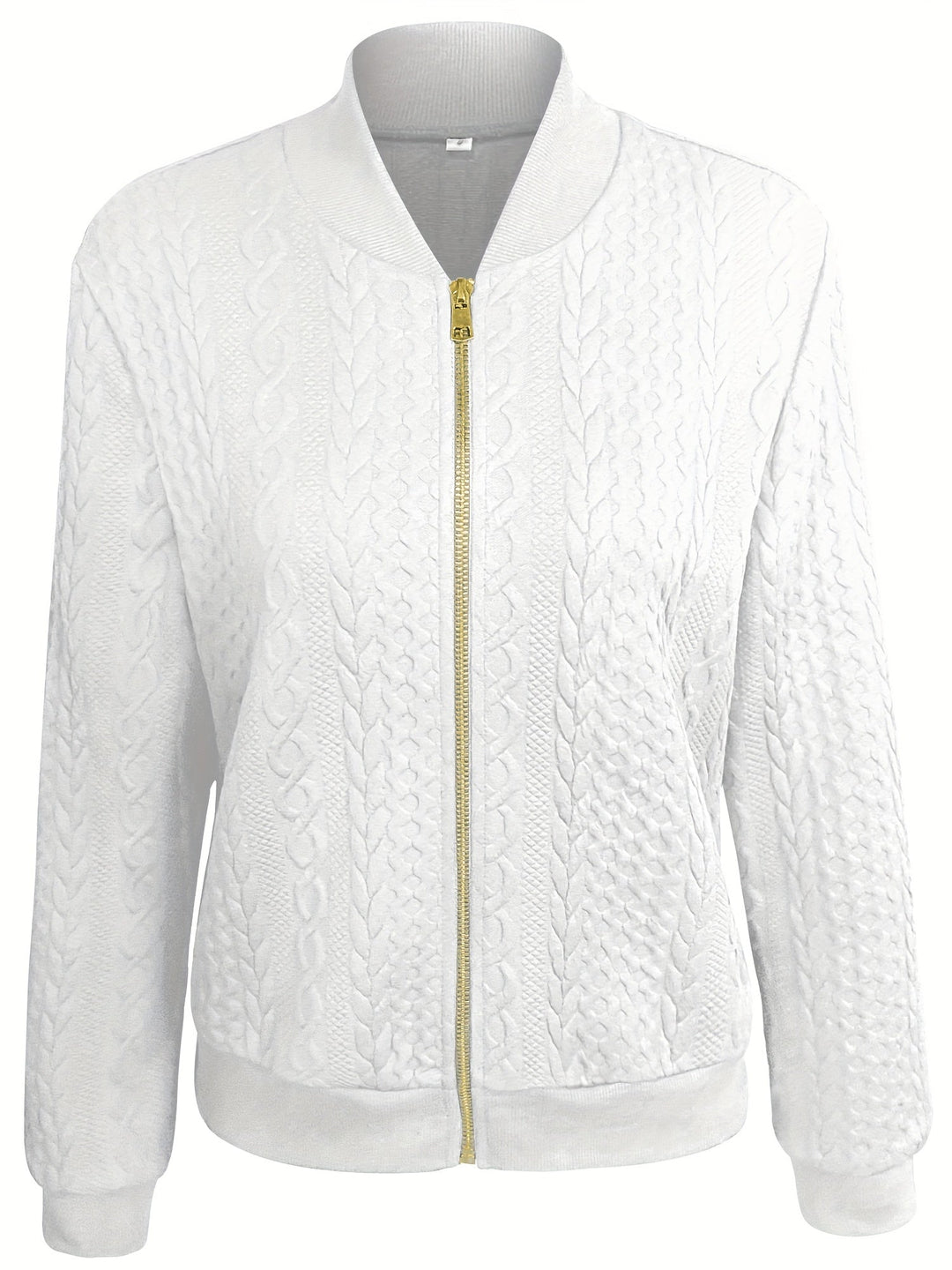 Nina | Casual bomberjack met textuur en ritssluiting
