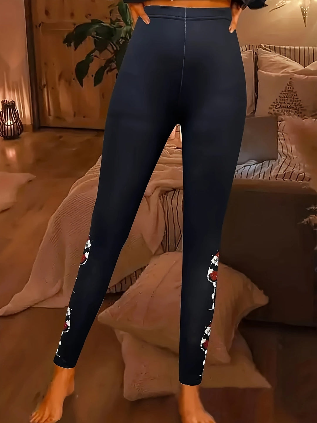 Nina | Comfortabele damesleggings met kerstprint