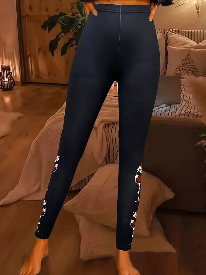 Nina | Comfortabele damesleggings met kerstprint