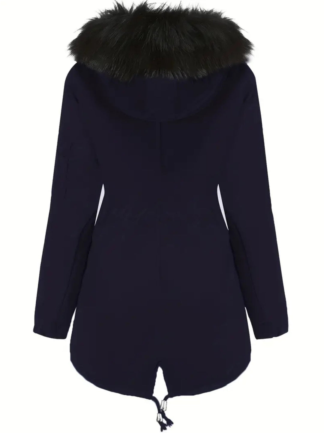 Nina | Ritsbare fuzzy hoodie parka jas