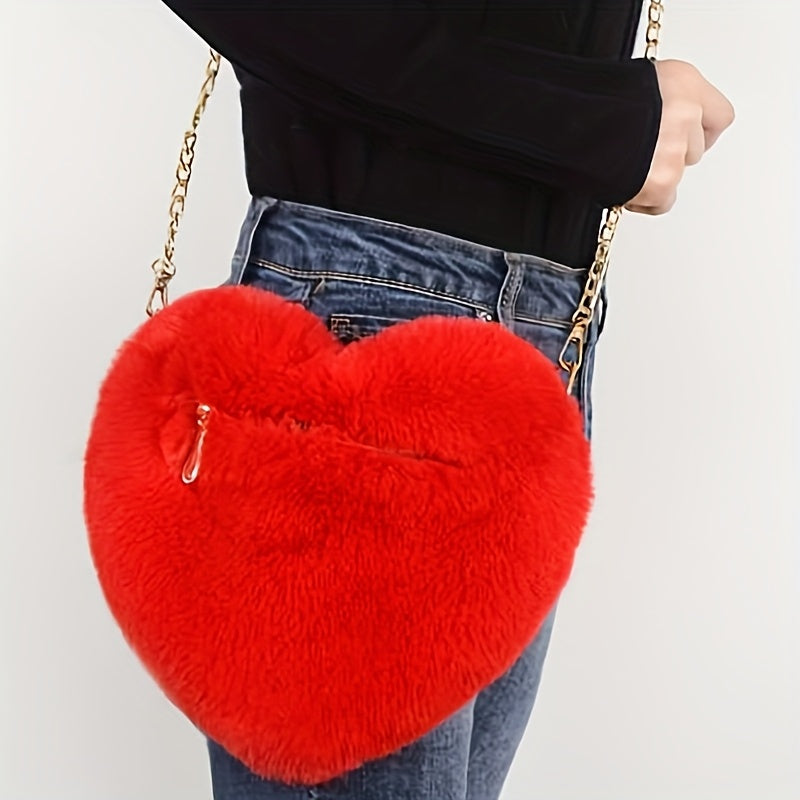 Nina | Schattige pluche hartvormige tas