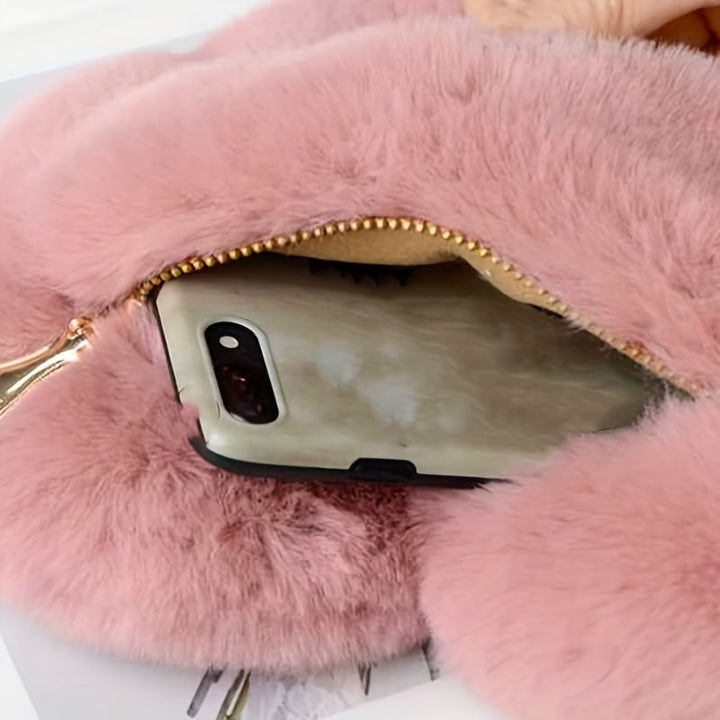 Nina | Schattige pluche hartvormige tas