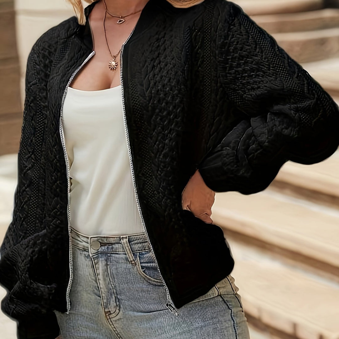 Nina | Textured bomberjack