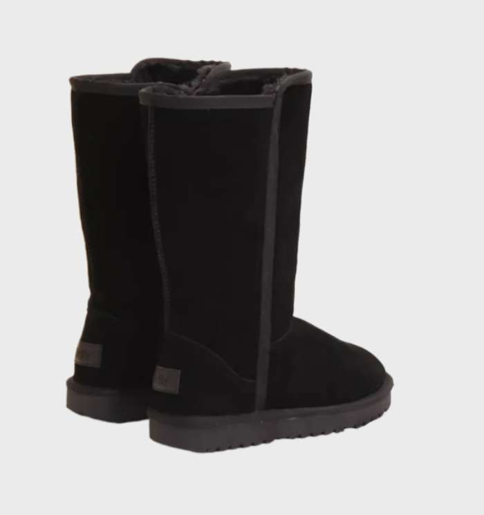 Nina | Warme en waterdichte suède sheepskin laarzen met ritssluiting