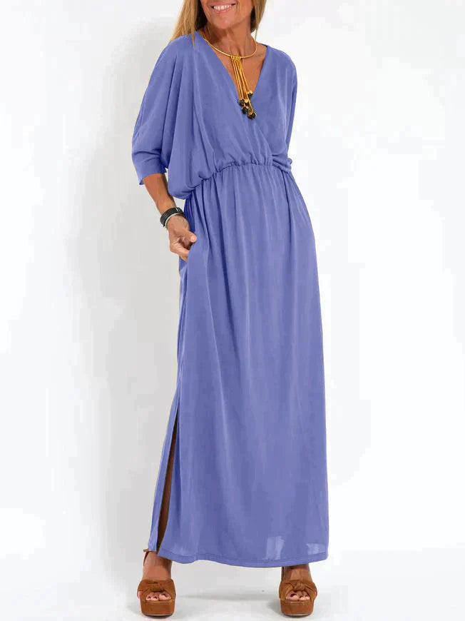Nina | Zwarte elegante maxi-jurk
