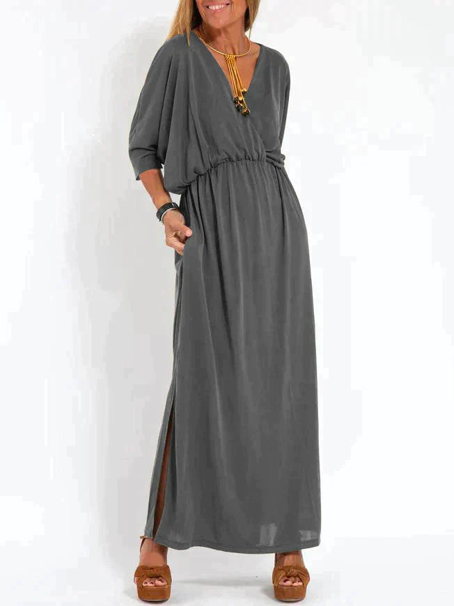 Nina | Zwarte elegante maxi-jurk