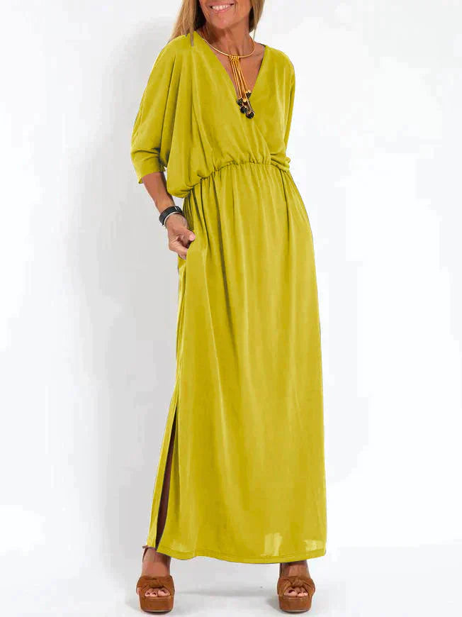 Nina | Zwarte elegante maxi-jurk