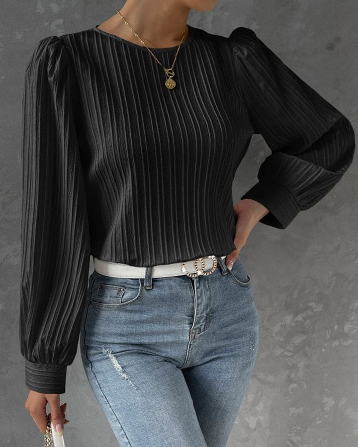 Olivia | Blouse met lantaarnmouwen