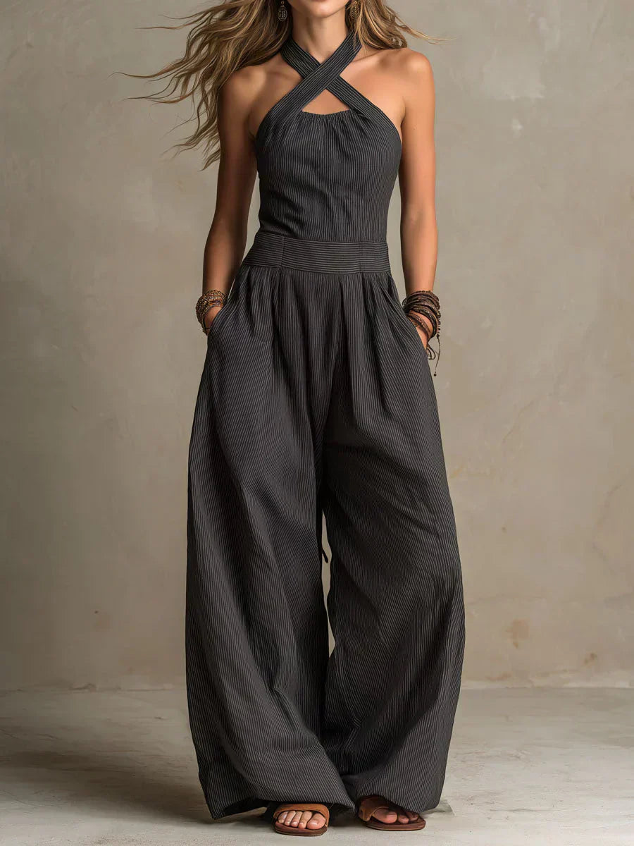 JUMPSUIT MET WIJDE PIJPEN VOOR VROUWEN