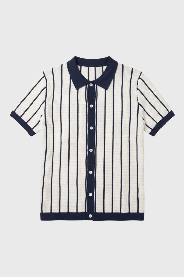 Overhemd Heren - Gestreept met Korte Mouwen | Casual