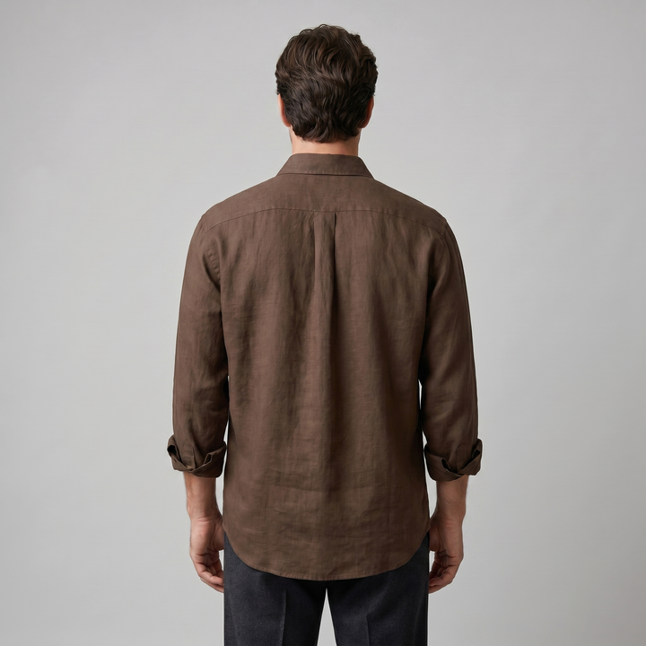 Overhemd Heren Oversized Lange Mouwen Casual